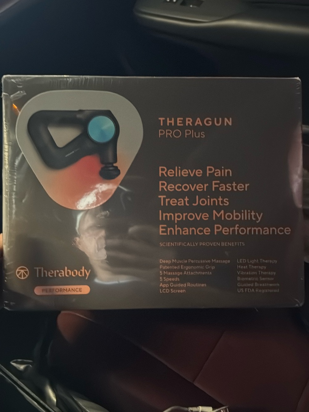 Therabody Theragun PRO Plus Percussion Massager in Black with Blue Accent